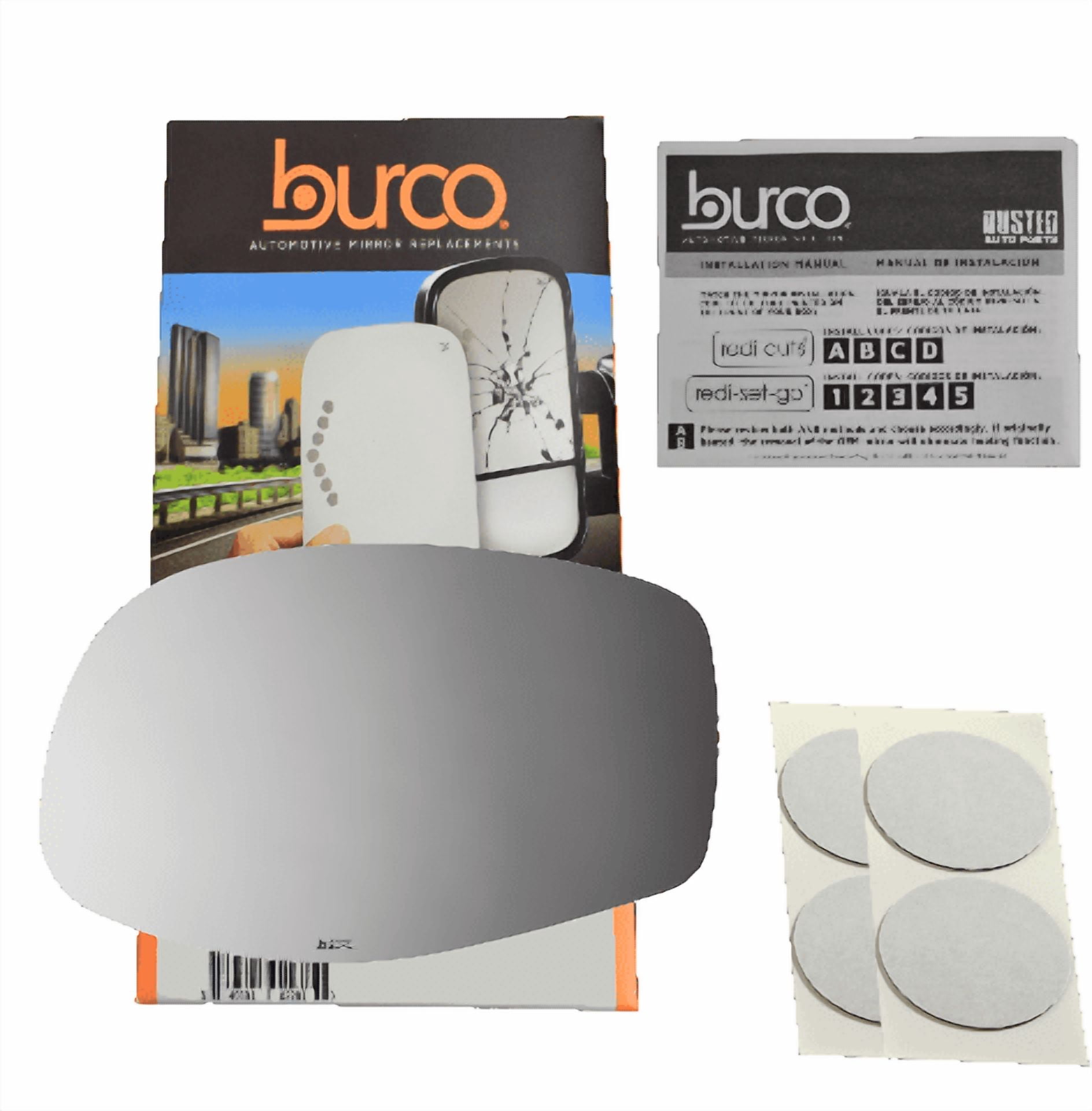 Burco 2275 Driver Side Flat Replacement Mirror Glass for Ford Ranger