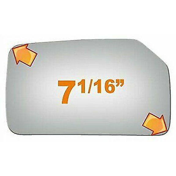 Burco-2441 Flat Driver Side Replacement Mirror Glass for 1985-1988 Chevy Sprint W/O Baking Plate