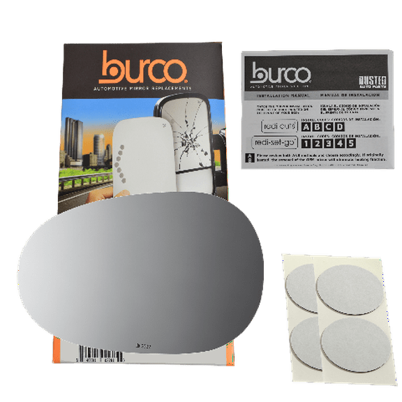 Burco 2537 Left Side Manual Mirror Glass For Mazda Miata, Suzuki X-90