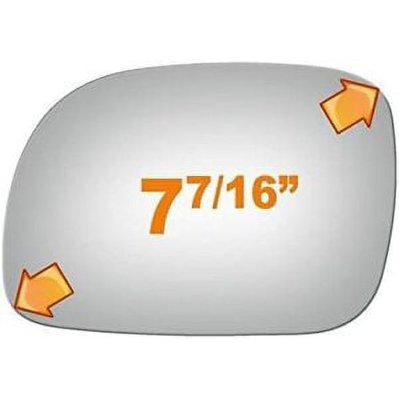 Burco 2775 Flat Driver Side Power Mirror Glass for 2000 Chrysler Grand Voyager W/O Baking Plate