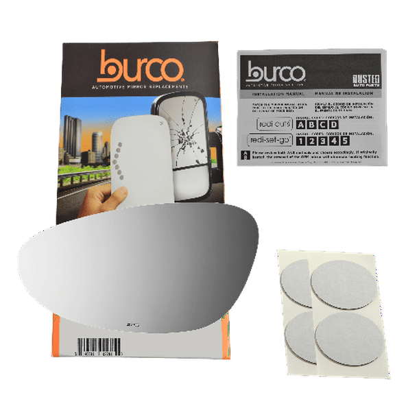 Burco 2826 Flat Driver Side Replacement Mirror Glass For Porsche 911, Boxster (1997, 1998, 1999, 2000, 2001, 2002, 2003, 2004, 2005)