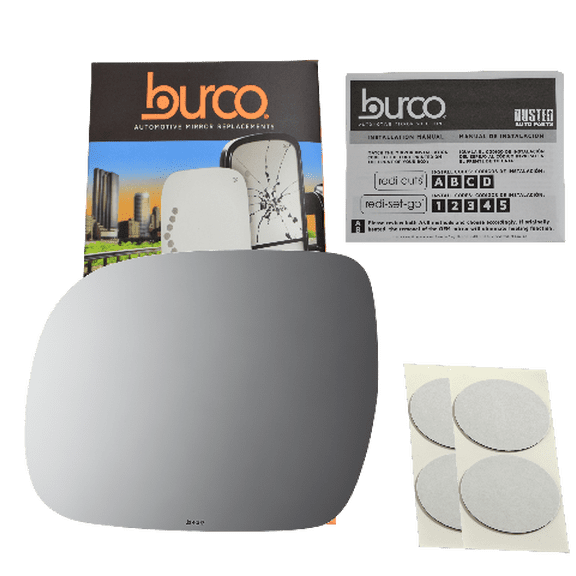 Burco 4007 Flat Driver Side Replacement Mirror Glass (Mount Not Included) Compatible with 04-10 Toyota Sienna (2004, 2005, 2006, 2007, 2008, 2009, 2010)