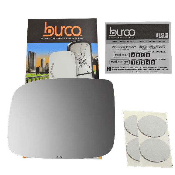 Burco 4027 Flat Driver Side Replacement Mirror Glass For 04-12 Chevy Colorado, GMC Canyon (2004, 2005, 2006, 2007, 2008, 2009, 2010, 2011, 2012)