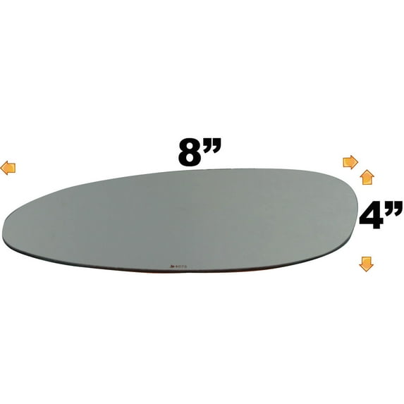 Burco 4075 Flat Driver Side Replacement Power Mirror Glass for 05-09 Buick Allure, LaCrosse W/O Baking Plate