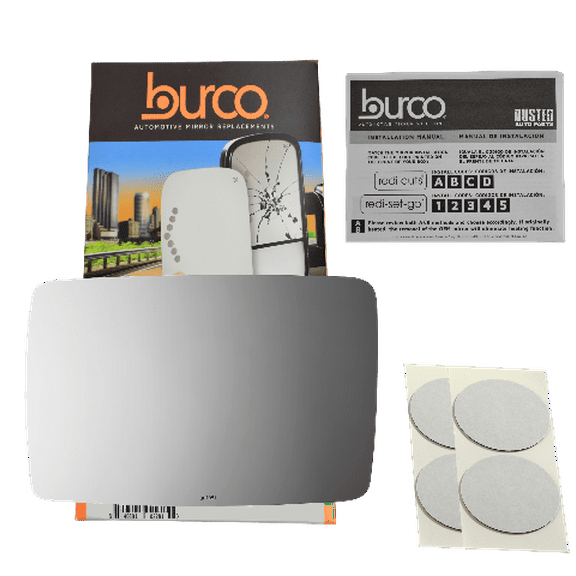 Burco 4081 Flat Driver Side Replacement Mirror Glass Compatible with Hummer H3, H3T (2006 2007 2008 2009 2010)