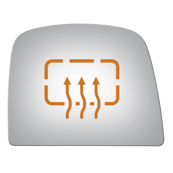 Burco 4213H Upper Flat Passenger Side Heated Mirror Glass for Nissan Armada Titan 04-09 W/O Baking Plate