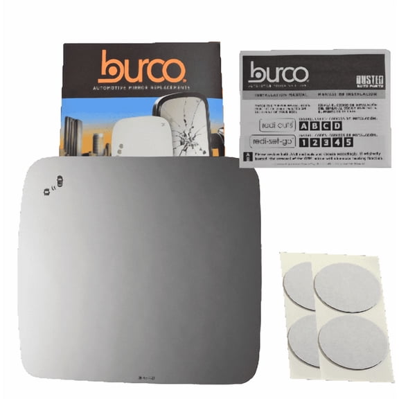 Burco 4844B Driver Side Replacement Blind Spot Mirror Glass without Backing Plate Compatible with 2021-2022 Ford Bronco