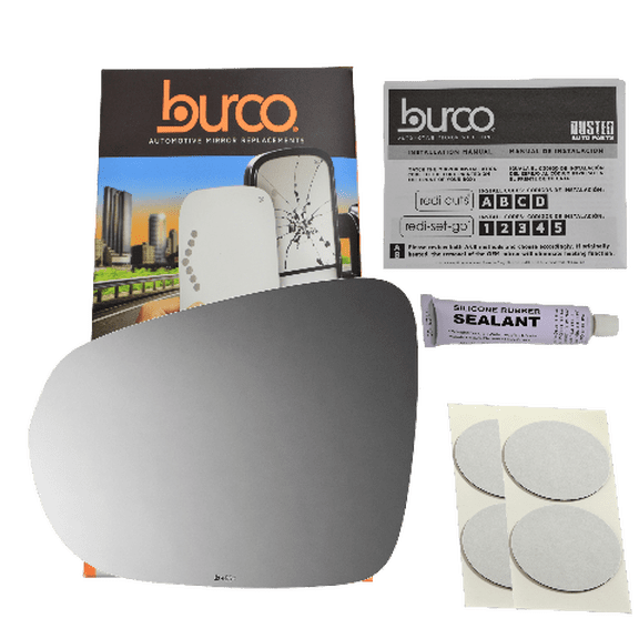 Burco 4854 Driver Side Replacement Mirror Glass with Silicone Adhesive Compatible with 2021-2023 Chevy Trailblazer