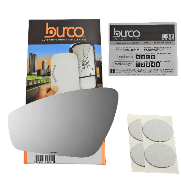Burco 4863H Driver Side Replacement Heated Mirror Glass No Rear Mount, Compatible with 2021-2023 VW ID.4