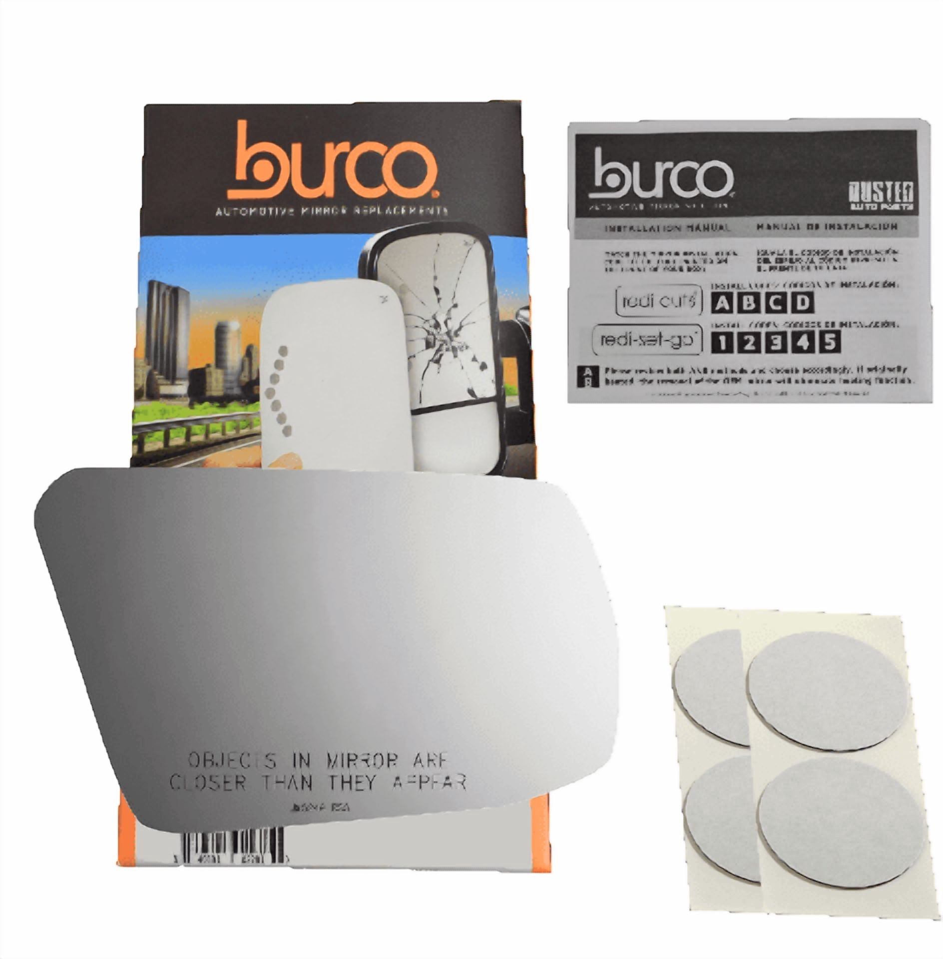 Burco 5249RSG Passenger Side Convex Replacement Mirror Glass for Nissan Altima