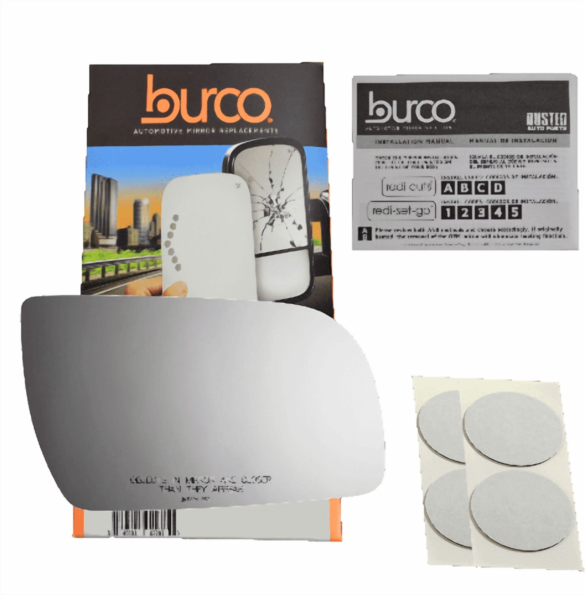 Burco 5394RSG Passenger Side Convex Replacement Mirror Glass for Chevy Astro