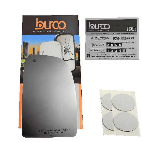 Burco 5593B Compatible with 20-21 Ram ProMaster 1500/2500 Right Passenger Side Mirror Glass with Blind Spot Detection