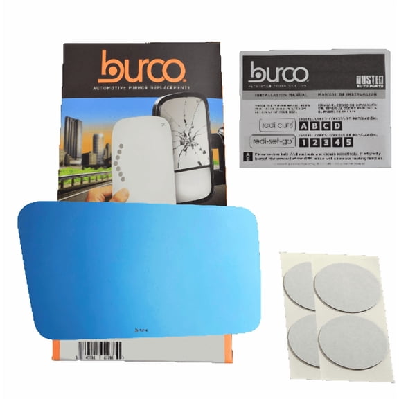 Burco 6154 Driver Side Flat Replacement Mirror Glass for Audi 4000