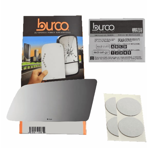 Burco Side View Mirror Replacement Glass - Clear Glass - 2424