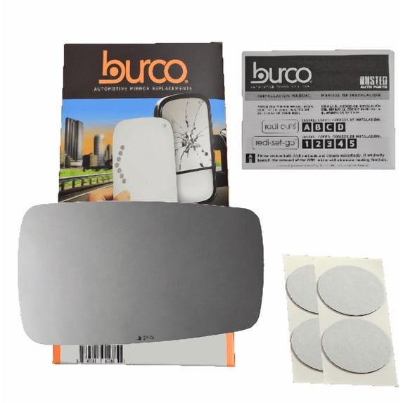 Burco Side View Mirror Replacement Glass - Clear Glass - 2472