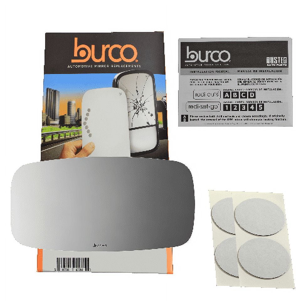 Burco Side View Mirror Replacement Glass - Clear Glass - 2484
