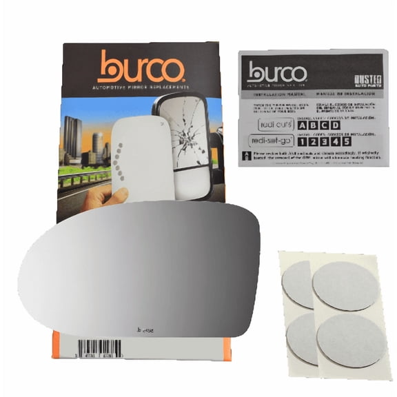Burco Side View Mirror Replacement Glass - Clear Glass - 2498