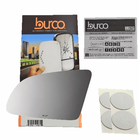 Burco Side View Mirror Replacement Glass - Clear Glass - 2587