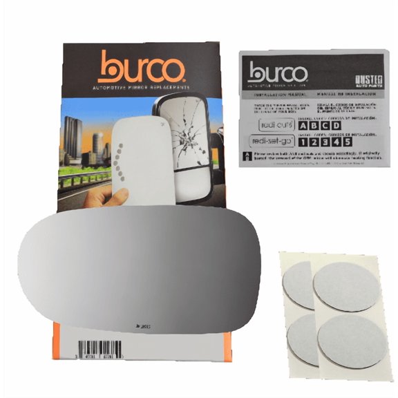 Burco Side View Mirror Replacement Glass - Clear Glass - 2615