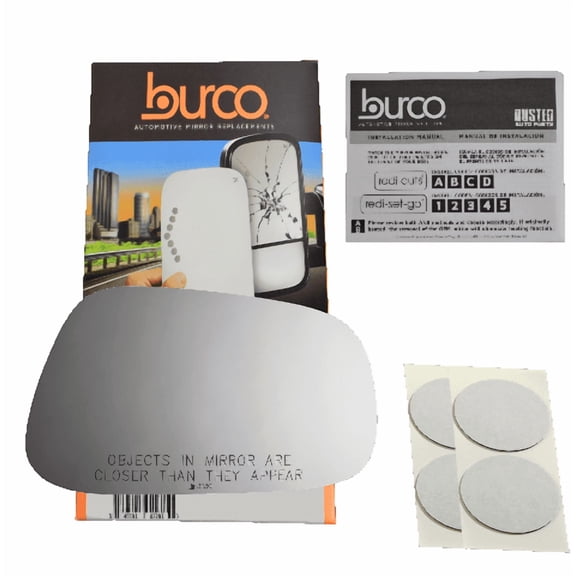 Burco Side View Mirror Replacement Glass - Clear Glass - 3130