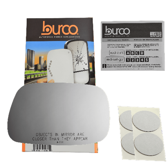 Burco Side View Mirror Replacement Glass - Clear Glass - 3721