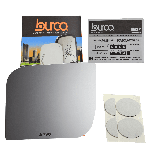Burco Side View Mirror Replacement Glass - Clear Glass - 3952