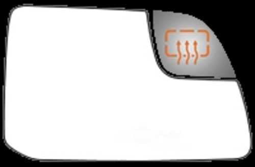 Burco Side View Mirror Replacement Glass - Clear Glass - 3954H