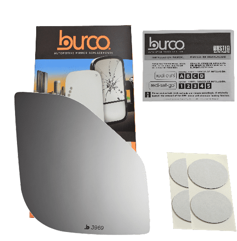 Burco Side View Mirror Replacement Glass - Clear Glass - 3969