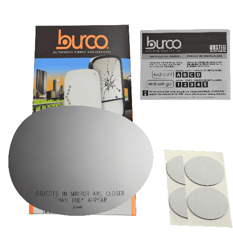 Burco Side View Mirror Replacement Glass - Clear Glass - 5609