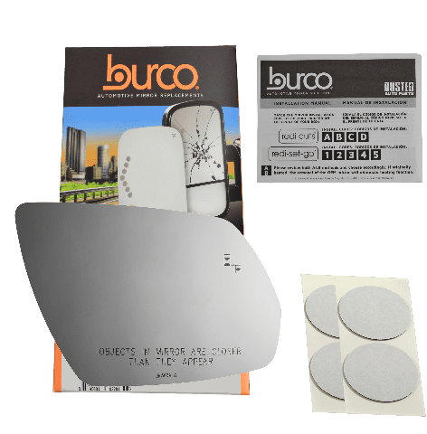 Burco Side View Mirror Replacement Glass - Clear Glass - 5639B