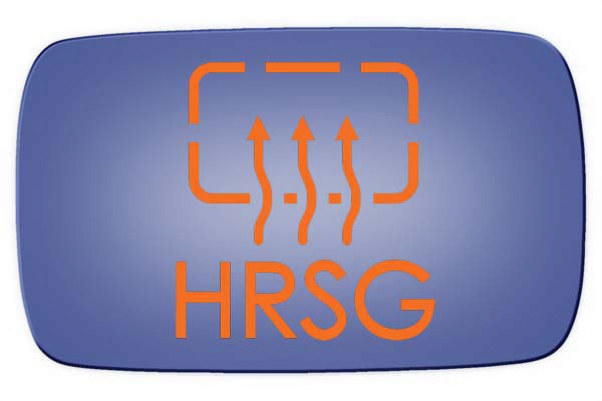 Burco Side View Mirror Replacement Glass with Motor Mount Plate - Blue Glass - 6133HRSG