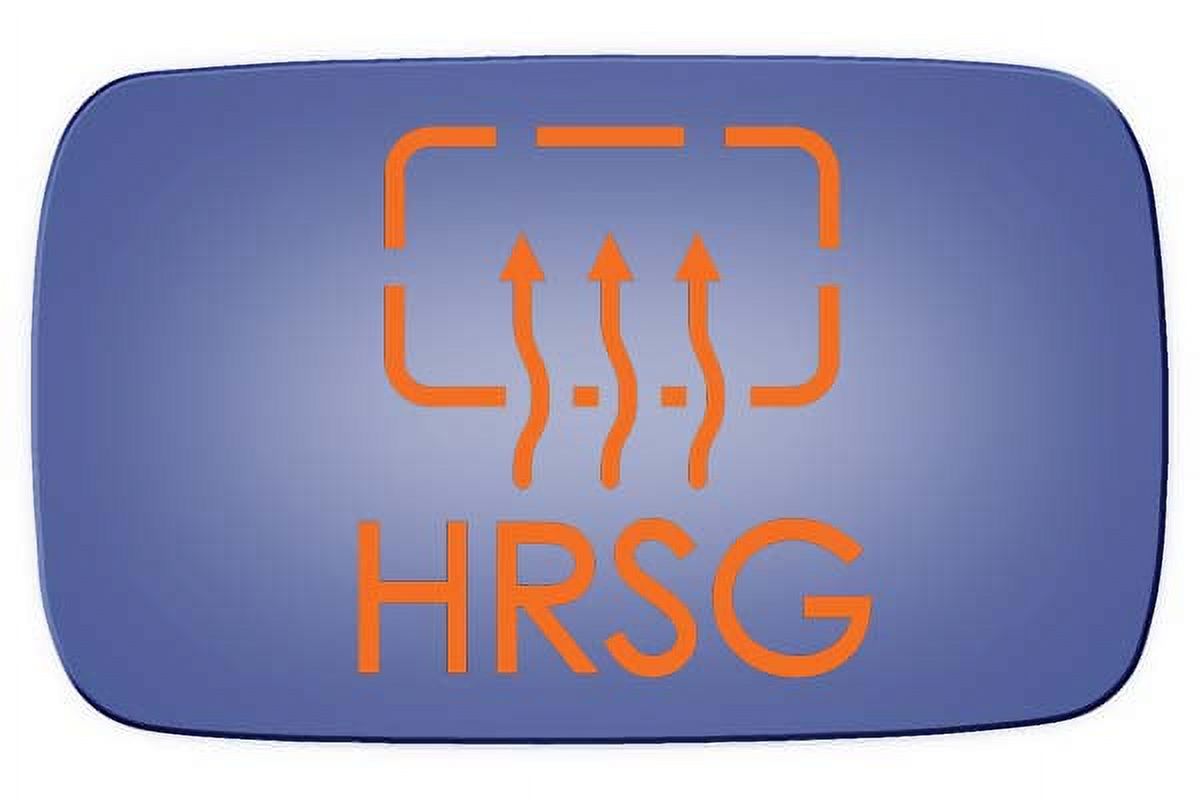 Burco Side View Mirror Replacement Glass with Motor Mount Plate - Blue Glass - 7133HRSG