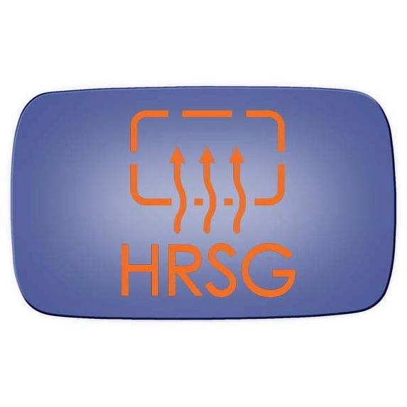 Burco Side View Mirror Replacement Glass with Motor Mount Plate - Blue Glass - 7133HRSG