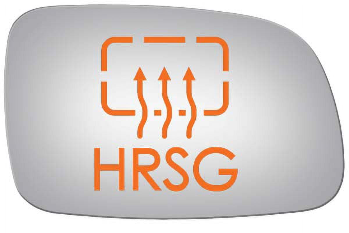 Burco Side View Mirror Replacement Glass with Motor Mount Plate - Clear Glass - 3257HRSG