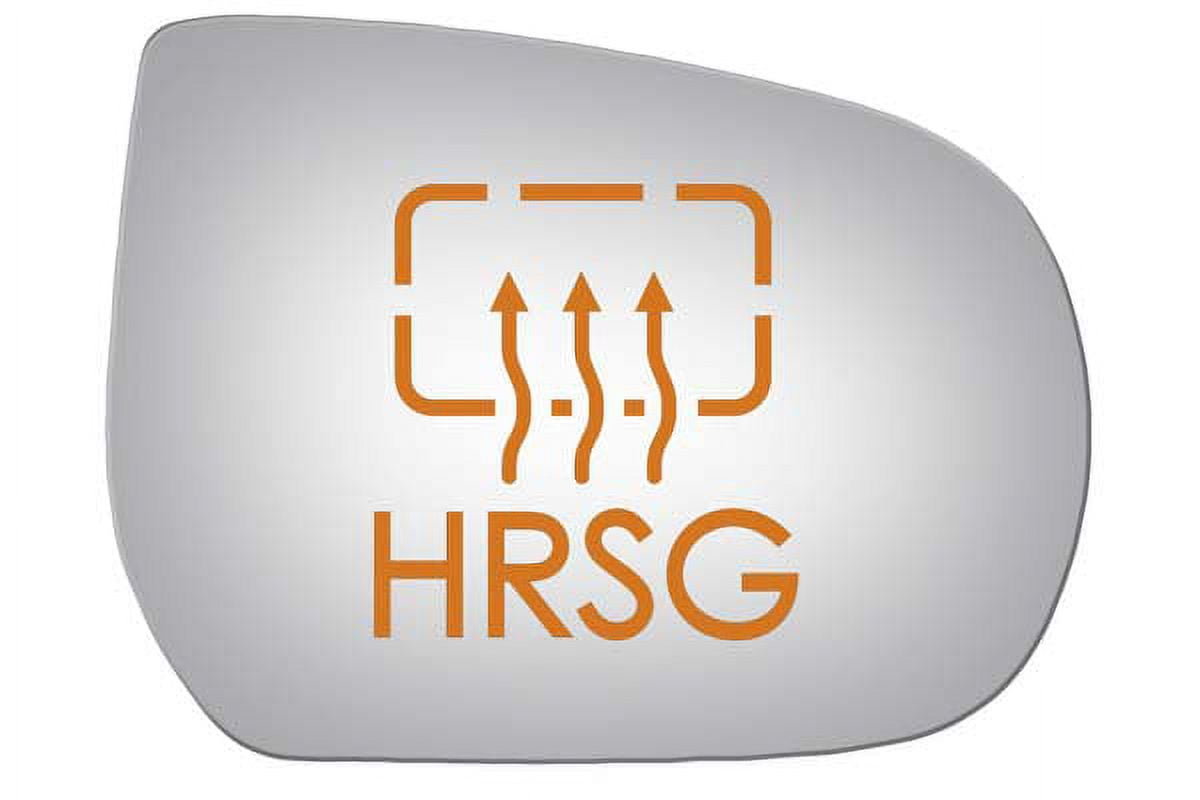 Burco Side View Mirror Replacement Glass with Motor Mount Plate - Clear Glass - 3295HRSG