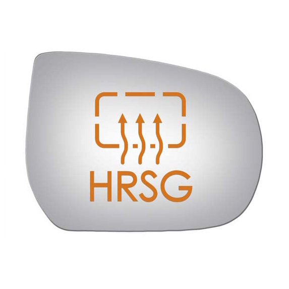 Burco Side View Mirror Replacement Glass with Motor Mount Plate - Clear Glass - 3295HRSG