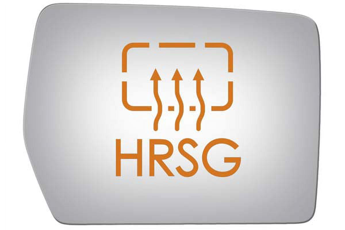 Burco Side View Mirror Replacement Glass with Motor Mount Plate - Clear Glass - 3310HRSG