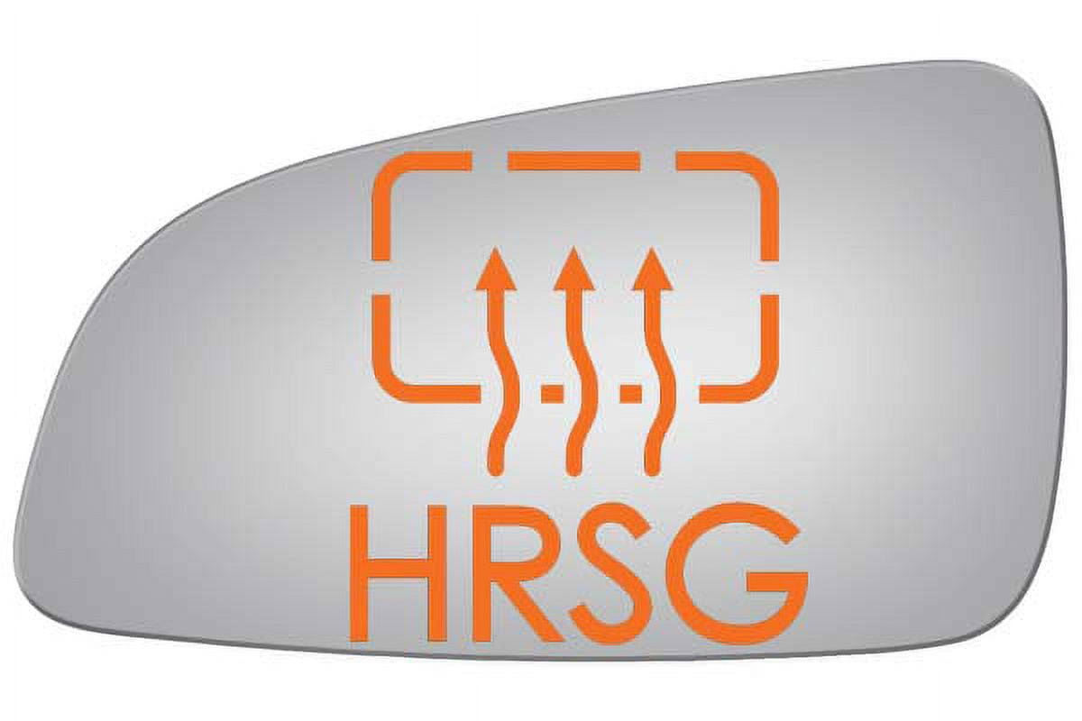 Burco Side View Mirror Replacement Glass with Motor Mount Plate - Clear Glass - 4274HRSG