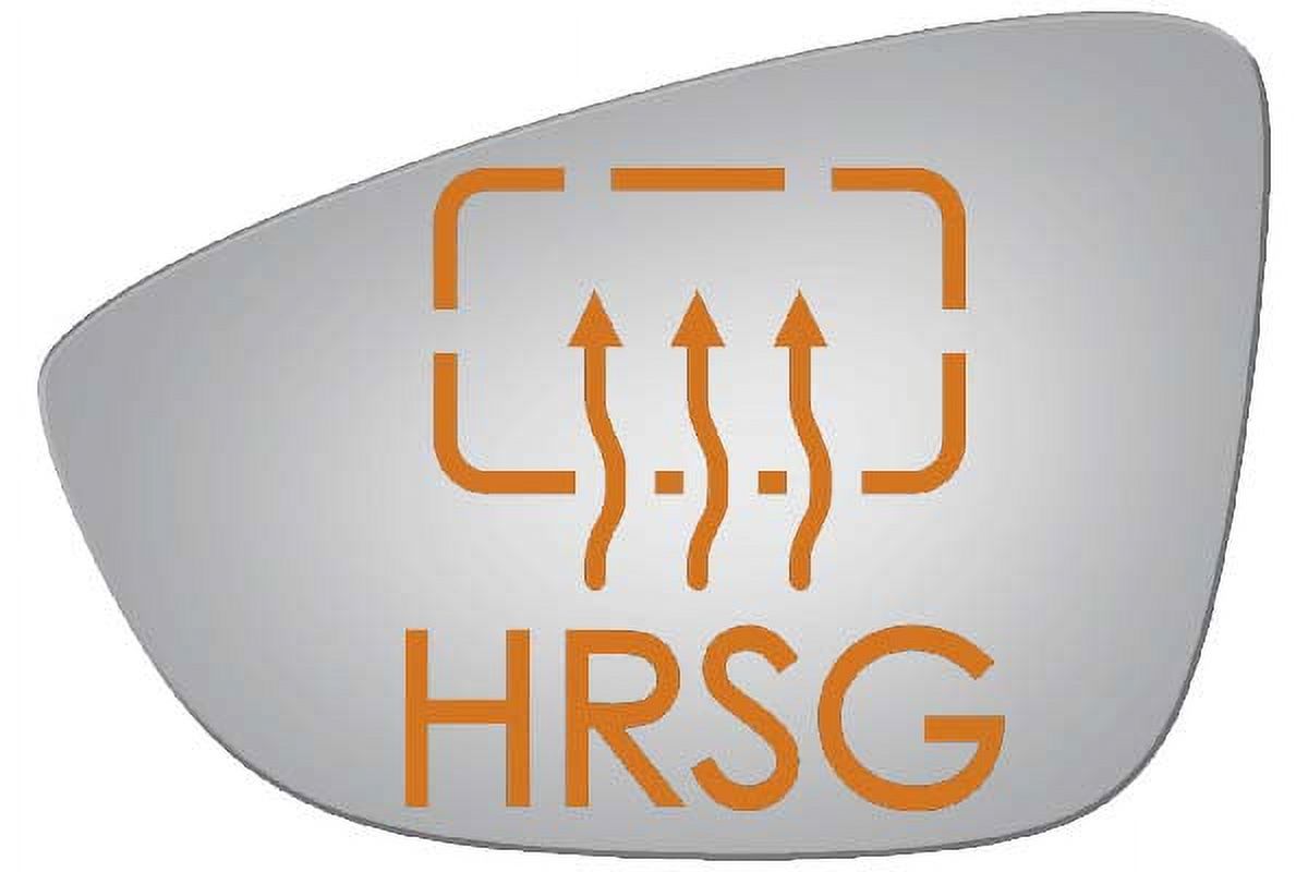 Burco Side View Mirror Replacement Glass with Motor Mount Plate - Clear Glass - 4307HRSG