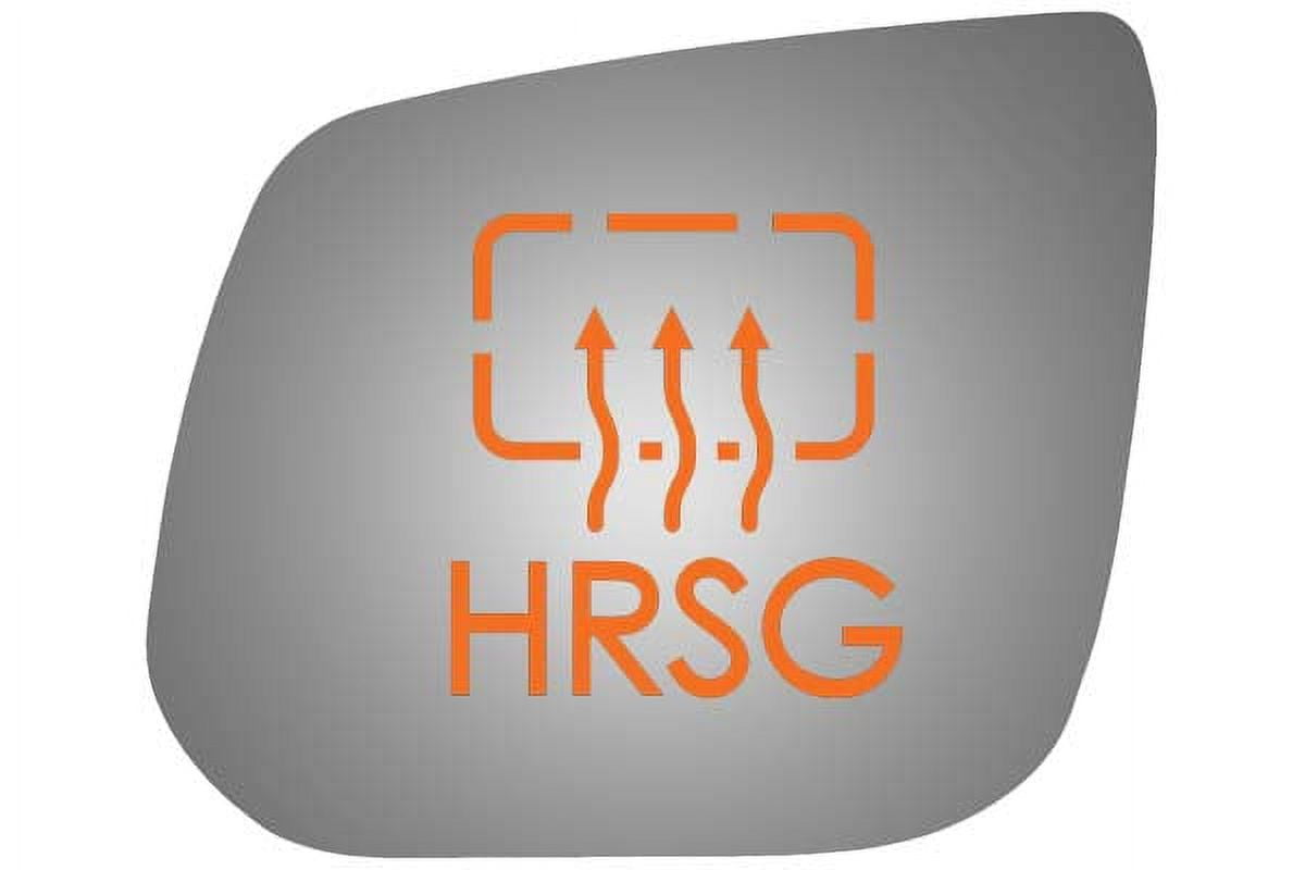 Burco Side View Mirror Replacement Glass with Motor Mount Plate - Clear Glass - 4586HRSG