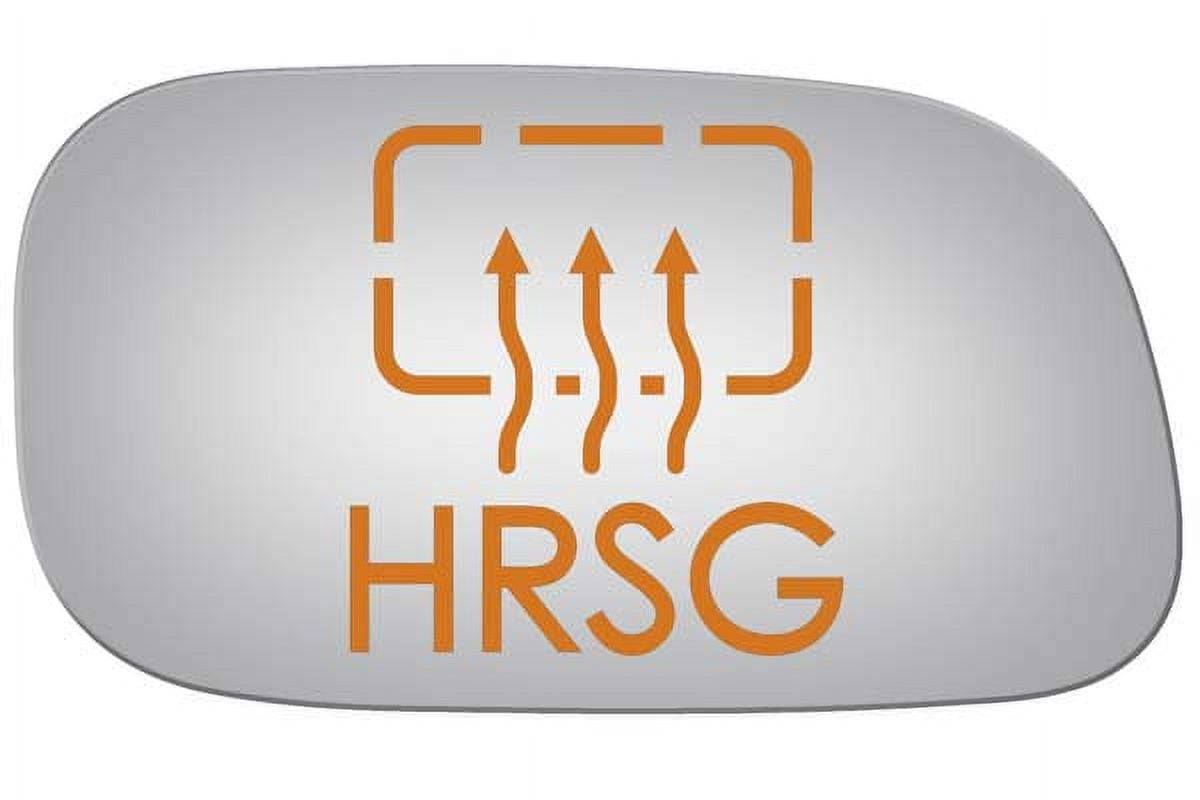 Burco Side View Mirror Replacement Glass with Motor Mount Plate - Clear Glass - 5117HRSG
