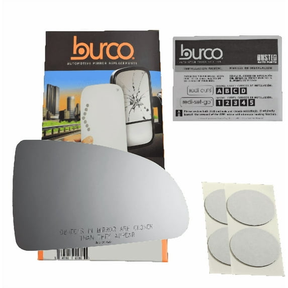 Burco Side View Mirror Replacement Glass with Motor Mount Plate - Clear Glass - 5120RSG