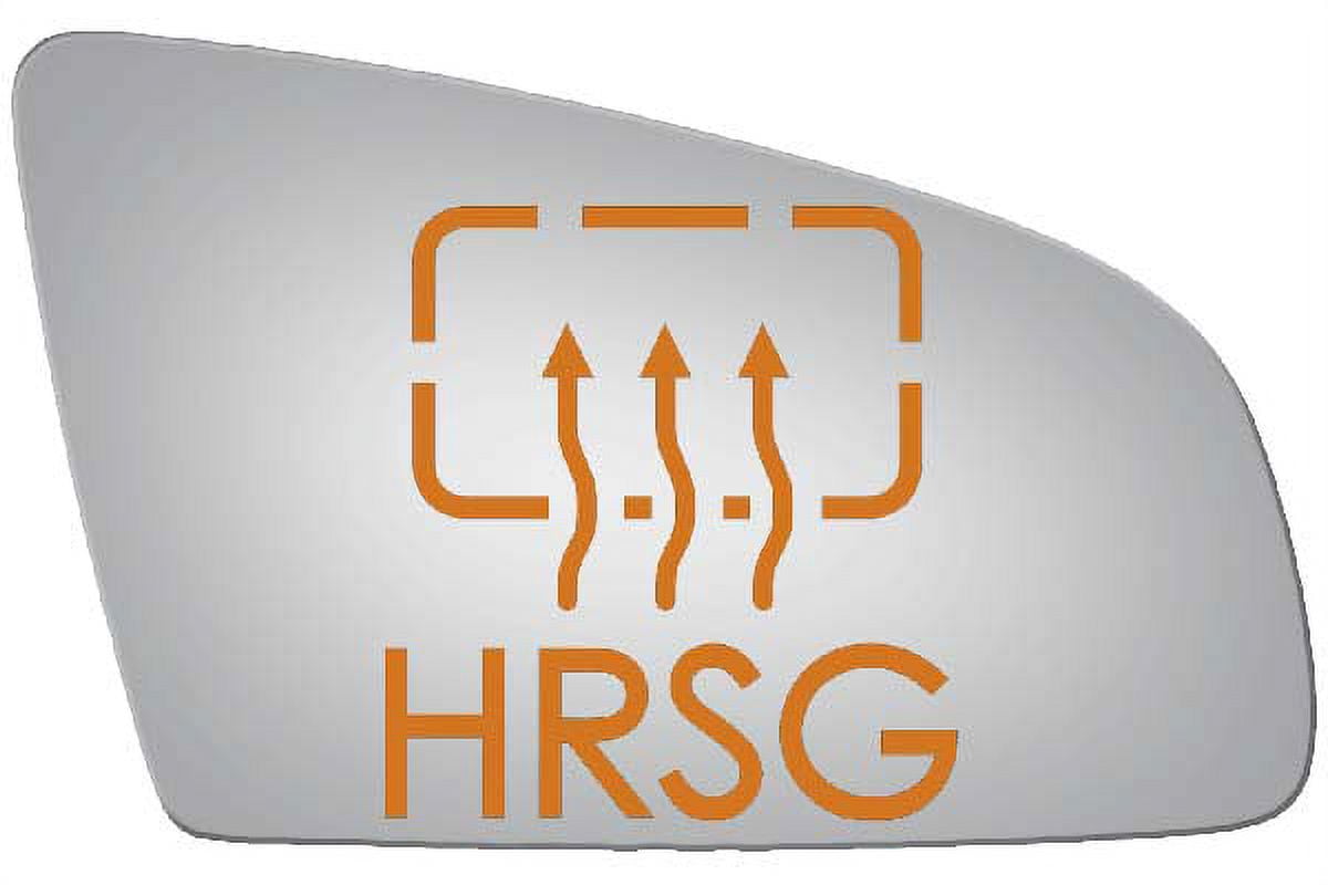 Burco Side View Mirror Replacement Glass with Motor Mount Plate - Clear Glass - 5135HRSG