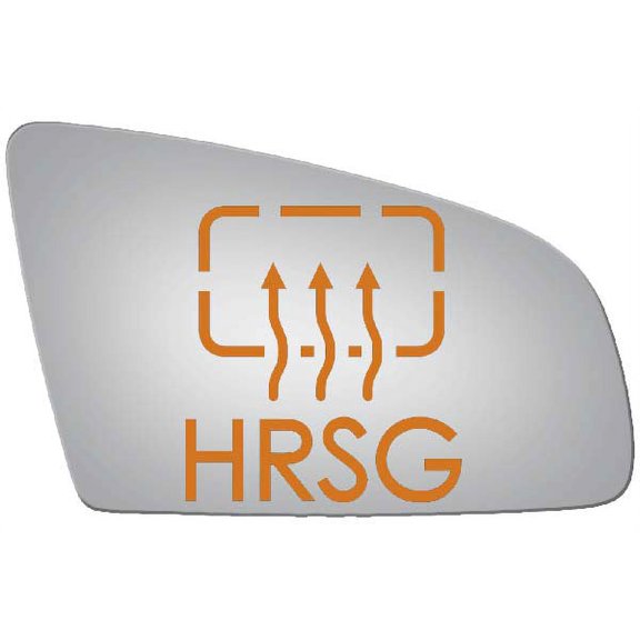 Burco Side View Mirror Replacement Glass with Motor Mount Plate - Clear Glass - 5135HRSG