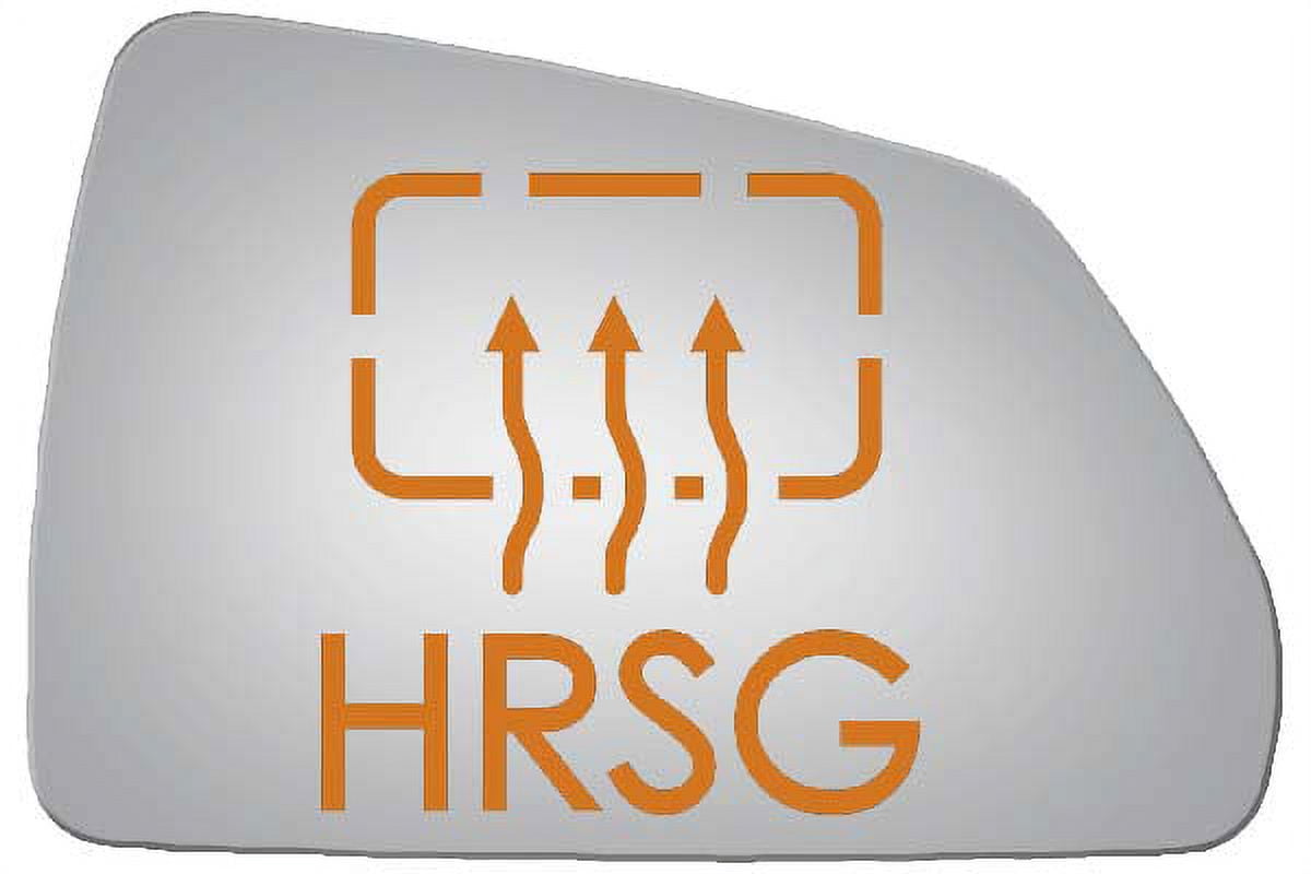 Burco Side View Mirror Replacement Glass with Motor Mount Plate - Clear Glass - 5298HRSG