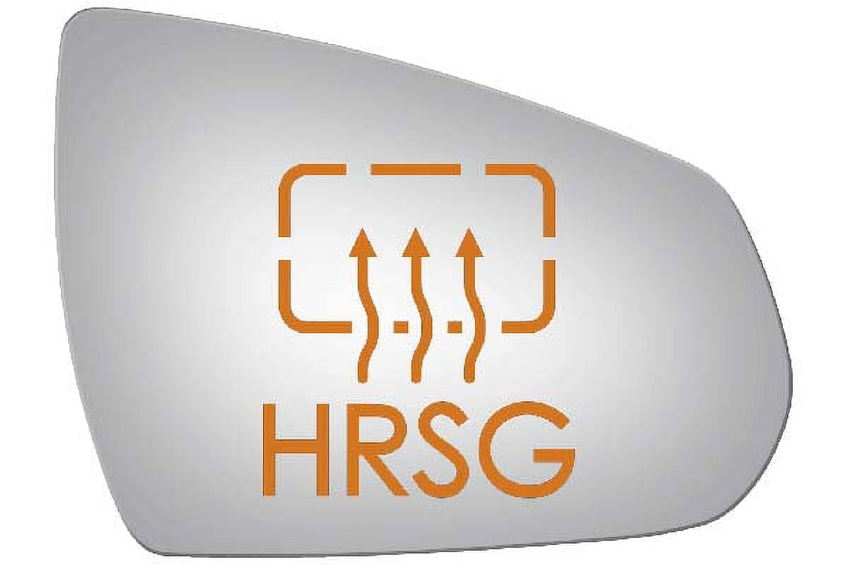 Burco Side View Mirror Replacement Glass with Motor Mount Plate - Clear Glass - 5413HRSG