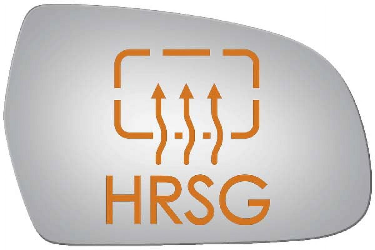 Burco Side View Mirror Replacement Glass with Motor Mount Plate - Clear Glass - 5435HRSG