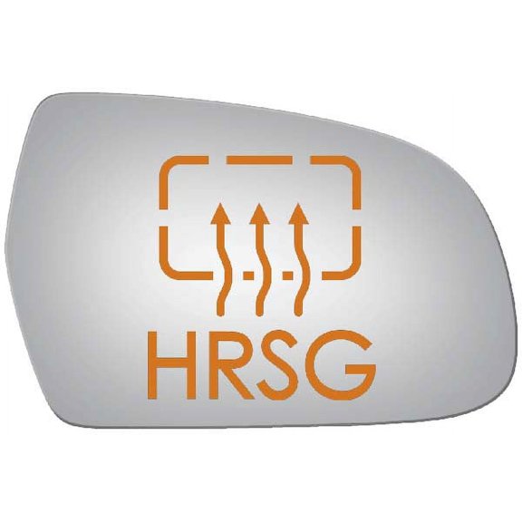 Burco Side View Mirror Replacement Glass with Motor Mount Plate - Clear Glass - 5435HRSG