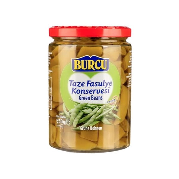 Burcu Green Beans in Glass Jar, 550g (19.40 oz)