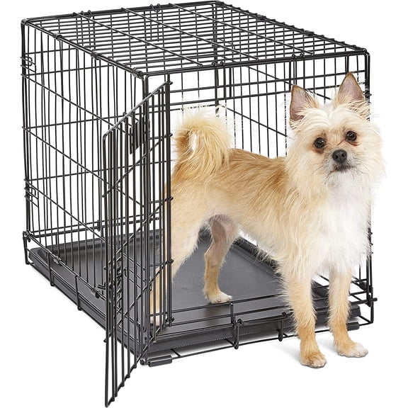 Burculy Homes for Pets 42-Inch iCrate for Large Breeds, 71-90 lbs, Single Door Folding Dog Crate with Divider Panel, Leak-Proof Tray & Secure Latch, Portable, Durable & Easy to Assemble